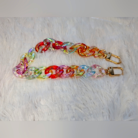 Handbags - Acrylic Multicolor Wristlet Chain